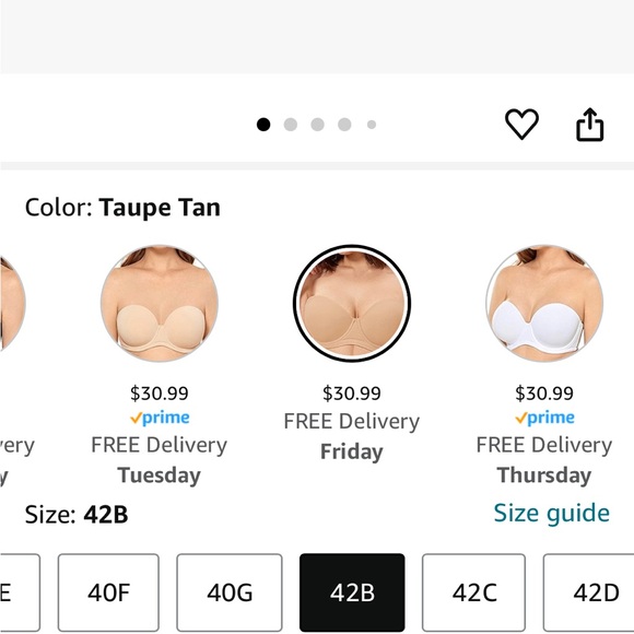 Convertible strapless bra 42B - Picture 7 of 7